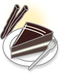 チョコレートケーキ イラスト